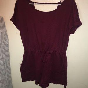 Burgundy Romper